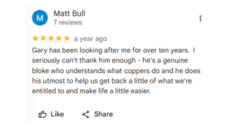Google review from Daniel Baric