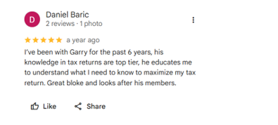 Google review from Matt Bull